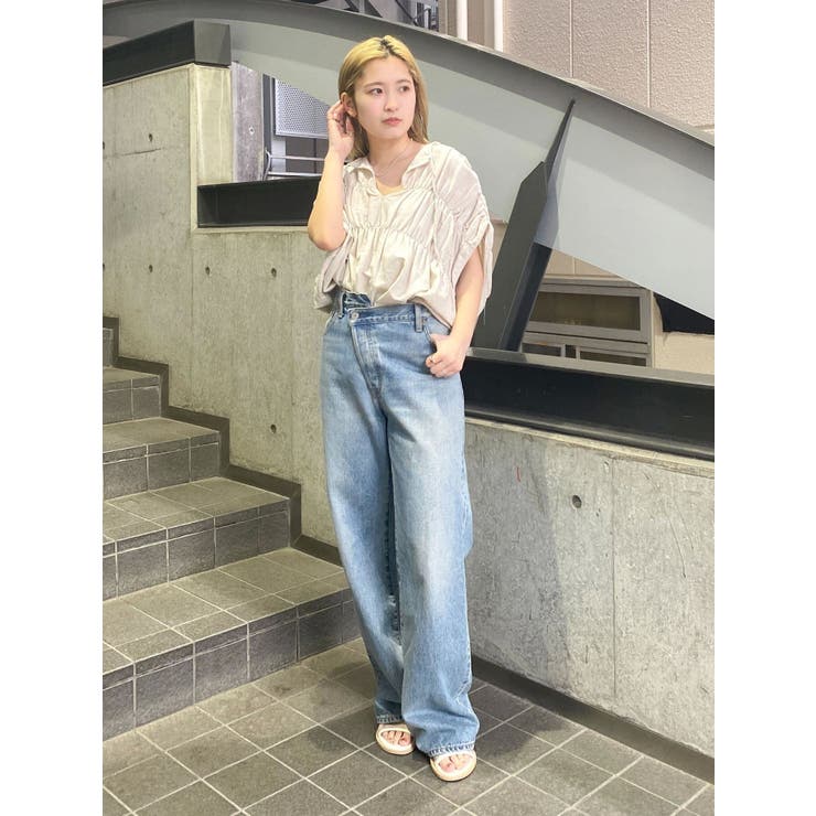 リネン混ギャザーノースリブラウス | Ungrid | 詳細画像8 