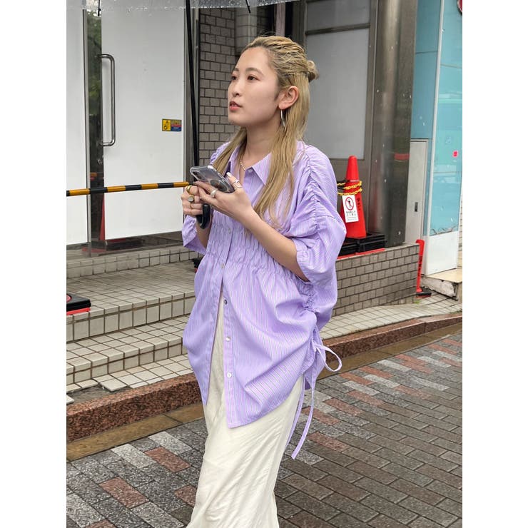 ハーフスリーブギャザーシャツ | Ungrid | 詳細画像10 