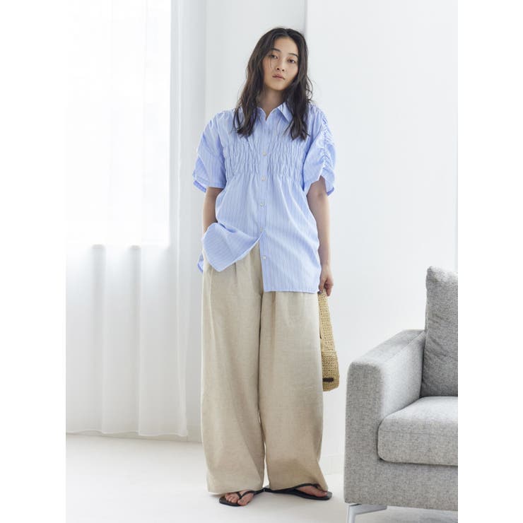 ハーフスリーブギャザーシャツ | Ungrid | 詳細画像4 