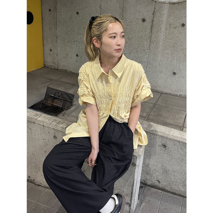 ハーフスリーブギャザーシャツ | Ungrid | 詳細画像6 