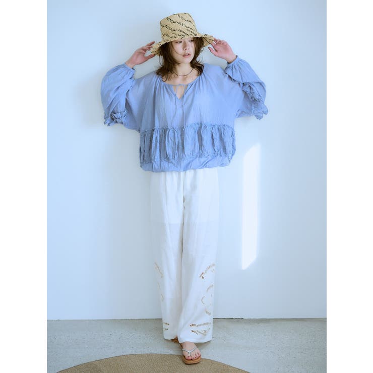 カットワークデザインラフパンツ | Ungrid | 詳細画像3 