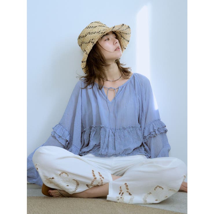 カットワークデザインラフパンツ | Ungrid | 詳細画像4 