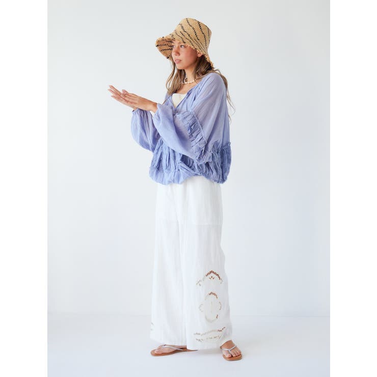 カットワークデザインラフパンツ | Ungrid | 詳細画像7 