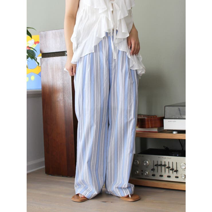 ウエストタックストライプパンツ | Ungrid | 詳細画像12 