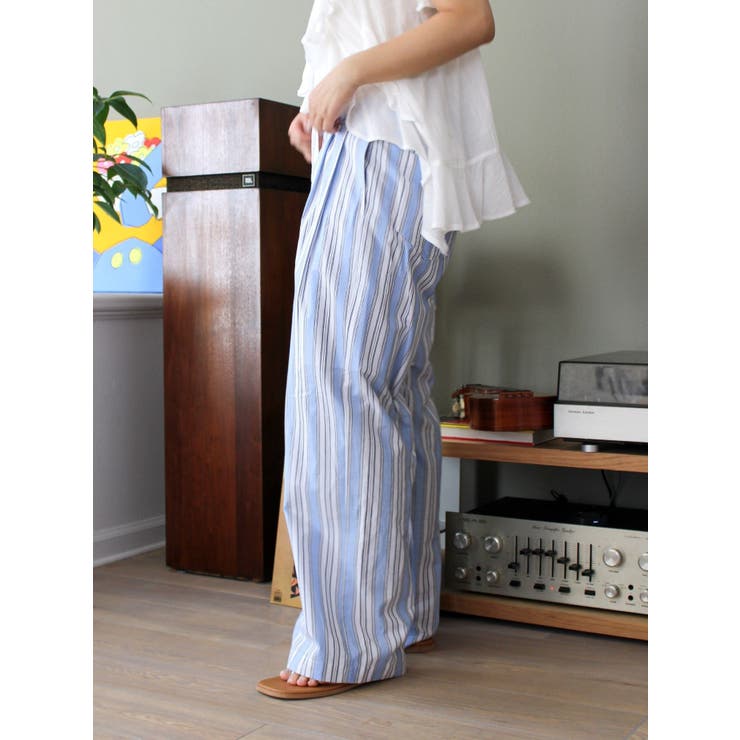 ウエストタックストライプパンツ | Ungrid | 詳細画像13 