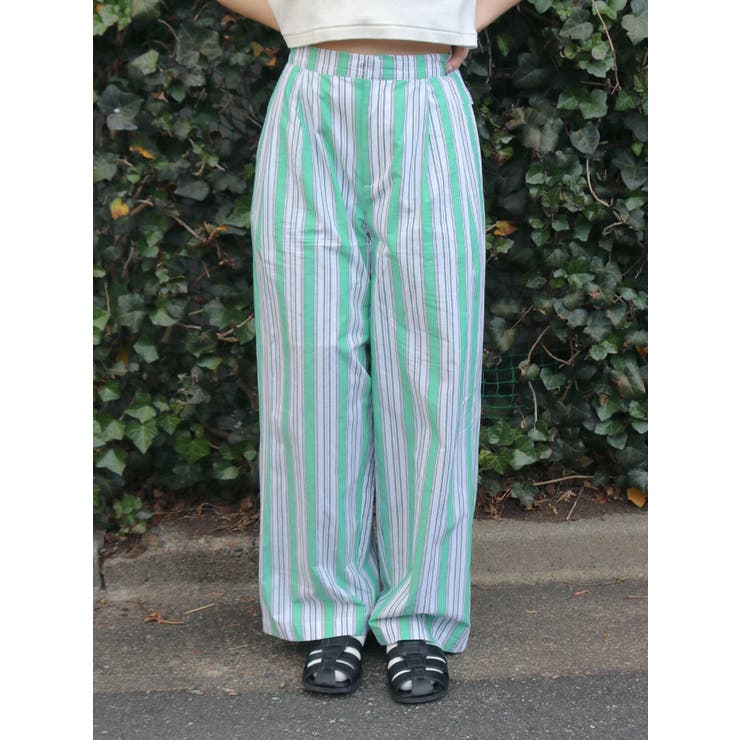 ウエストタックストライプパンツ | Ungrid | 詳細画像16 