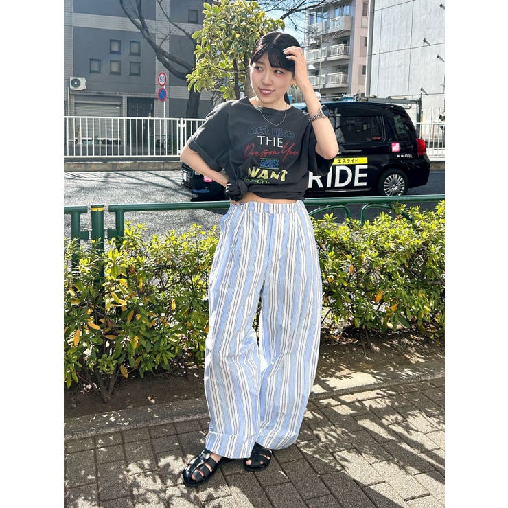 ウエストタックストライプパンツ | Ungrid | 詳細画像21 