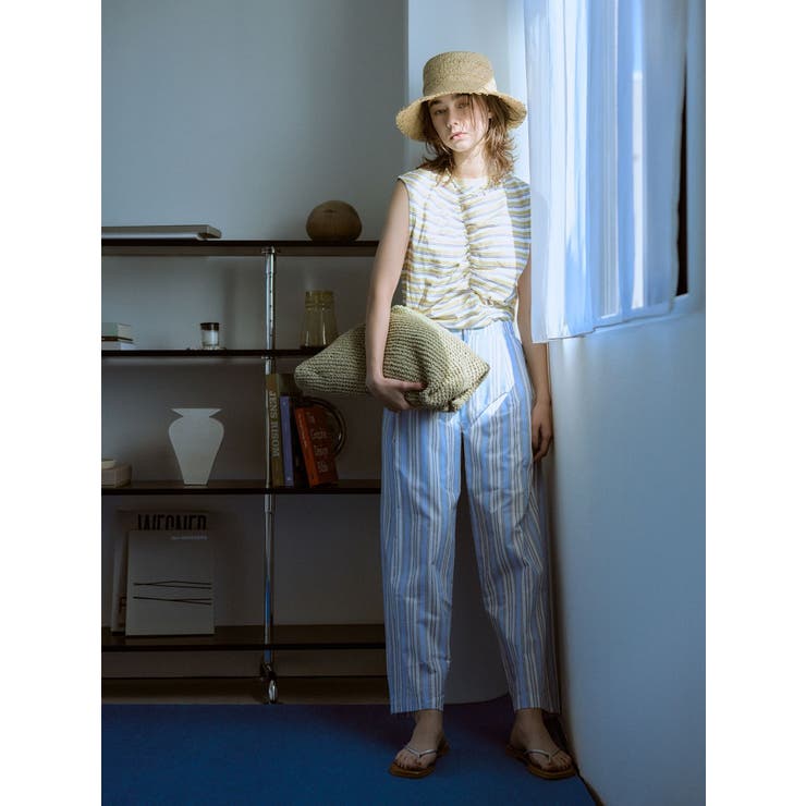 ウエストタックストライプパンツ | Ungrid | 詳細画像3 