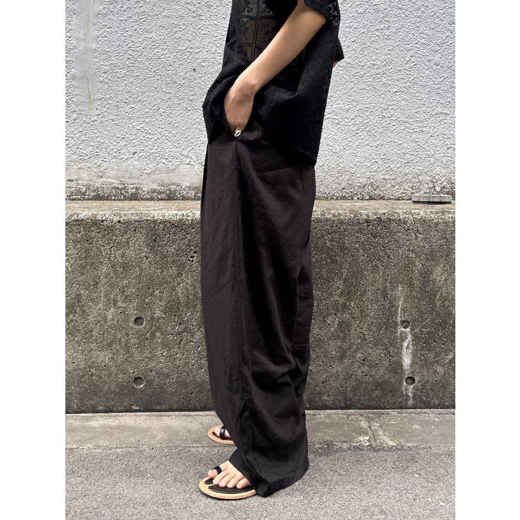 リネン混カーブラフパンツ | Ungrid | 詳細画像10 