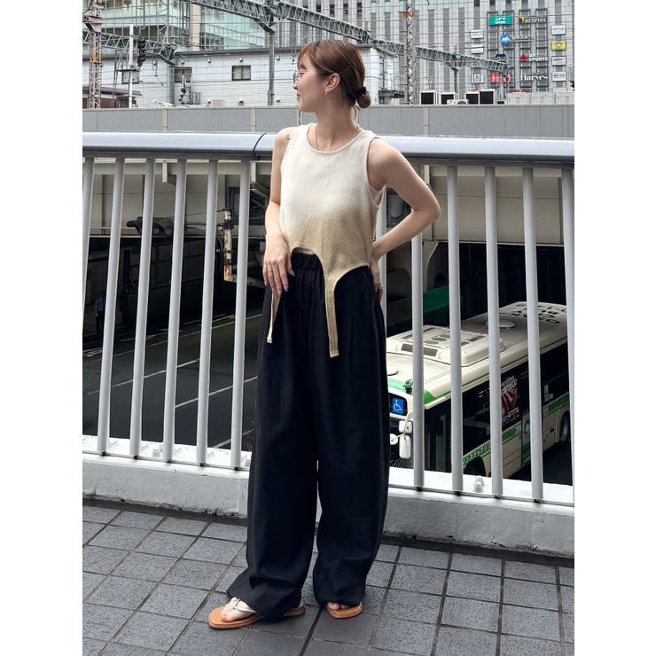 リネン混カーブラフパンツ | Ungrid | 詳細画像18 