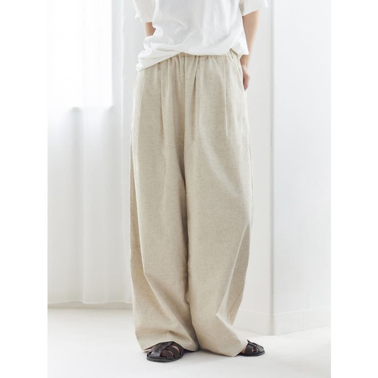 リネン混カーブラフパンツ | Ungrid | 詳細画像2 