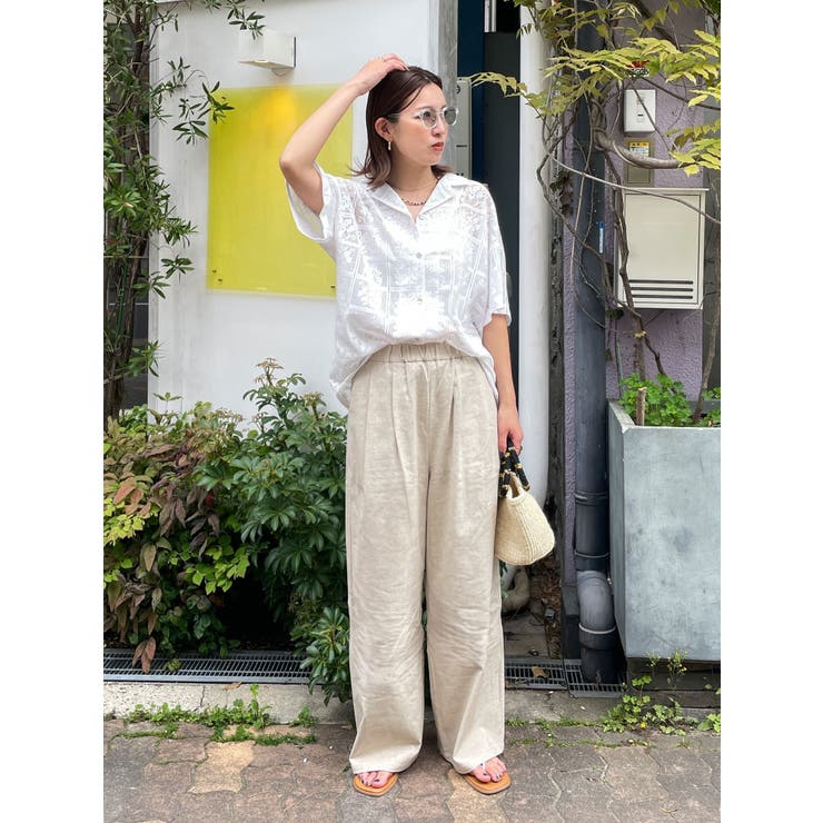 リネン混カーブラフパンツ | Ungrid | 詳細画像20 