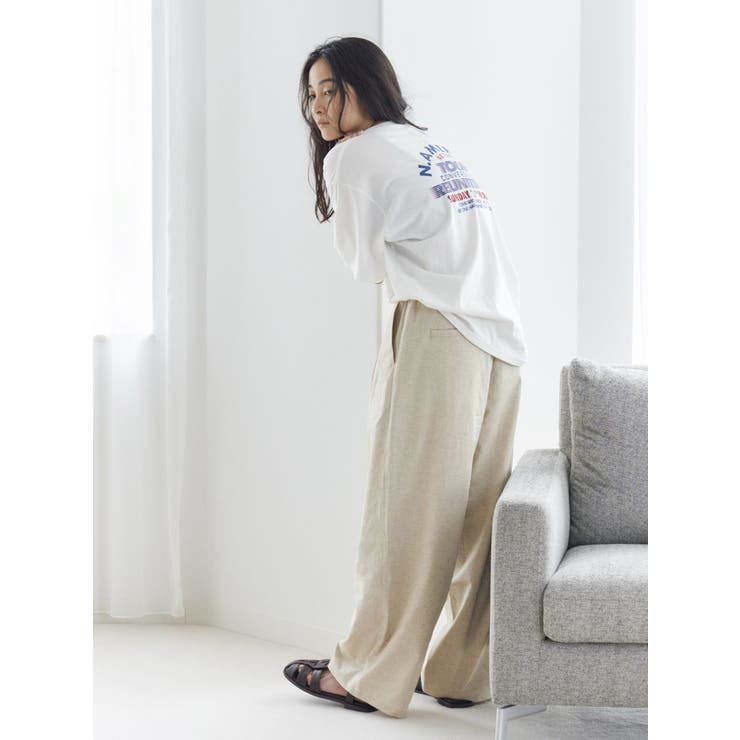 リネン混カーブラフパンツ | Ungrid | 詳細画像5 