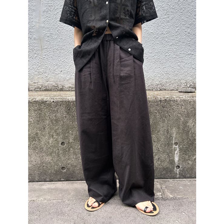 リネン混カーブラフパンツ | Ungrid | 詳細画像9 