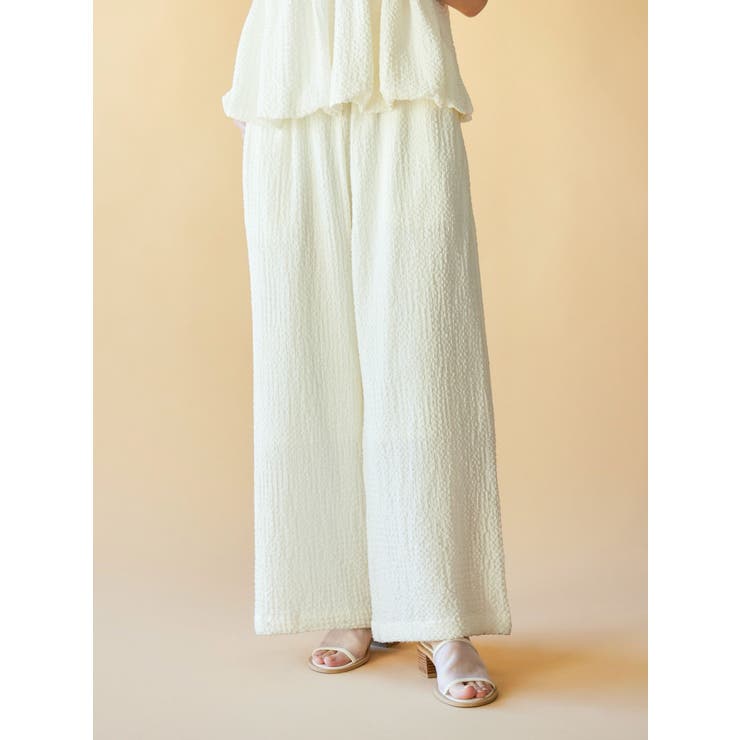 オフホワイト | 【WEB限定】ジャカードラフパンツ | Ungrid