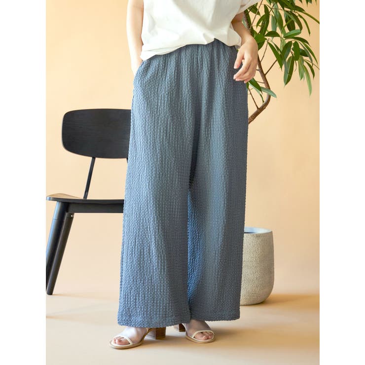 ブルー | 【WEB限定】ジャカードラフパンツ | Ungrid