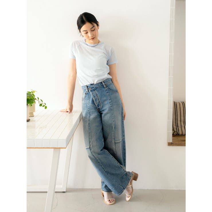 ungridカーブデザインデニム アングリッド Ungrid カーブデザインデニム （ブルー