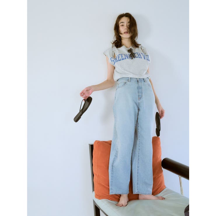 ブルー | ルーズフィットテーパードデニム | Ungrid