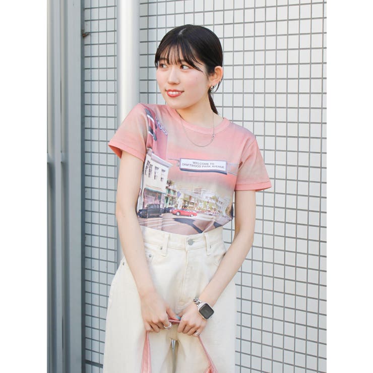 オレンジ | 総柄フォトプリントTee | Ungrid