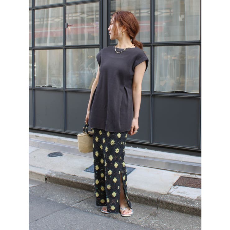 バックスリットワッフルタンクトップ | Ungrid | 詳細画像14 