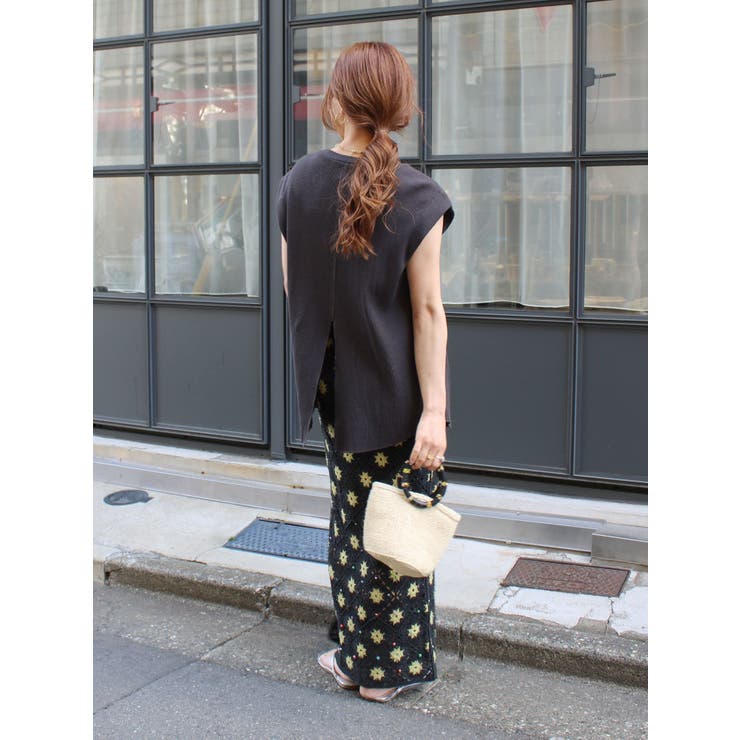 バックスリットワッフルタンクトップ | Ungrid | 詳細画像15 