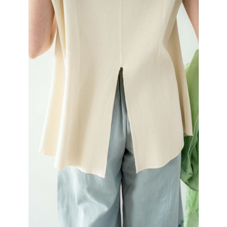 バックスリットワッフルタンクトップ | Ungrid | 詳細画像6 