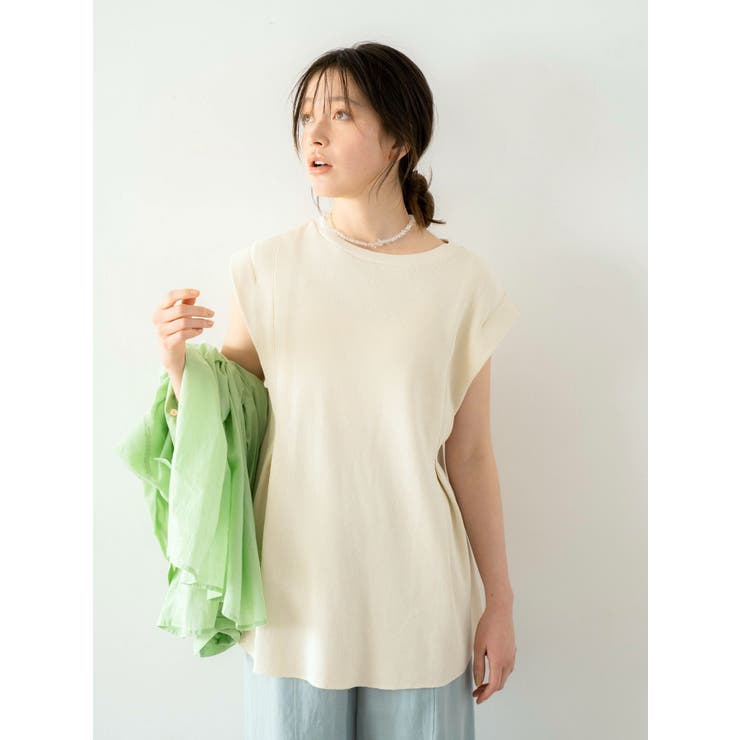 アイボリー | バックスリットワッフルタンクトップ | Ungrid