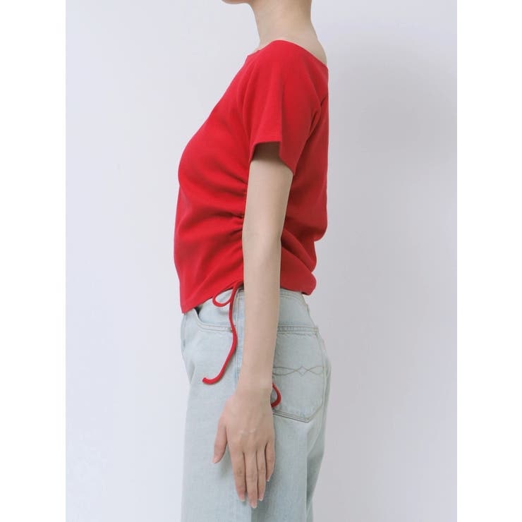 サイドギャザーボートネックTee | Ungrid | 詳細画像15 