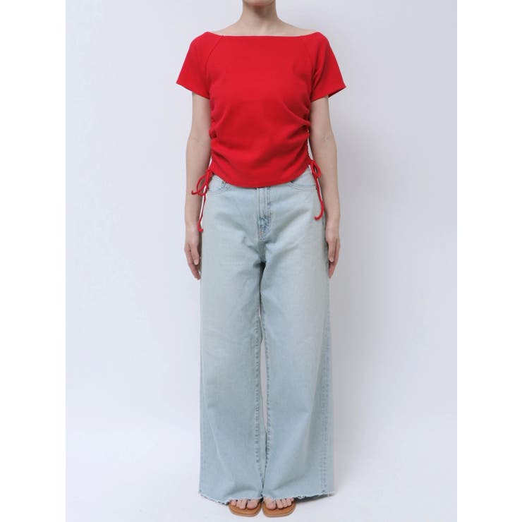 サイドギャザーボートネックTee | Ungrid | 詳細画像22 