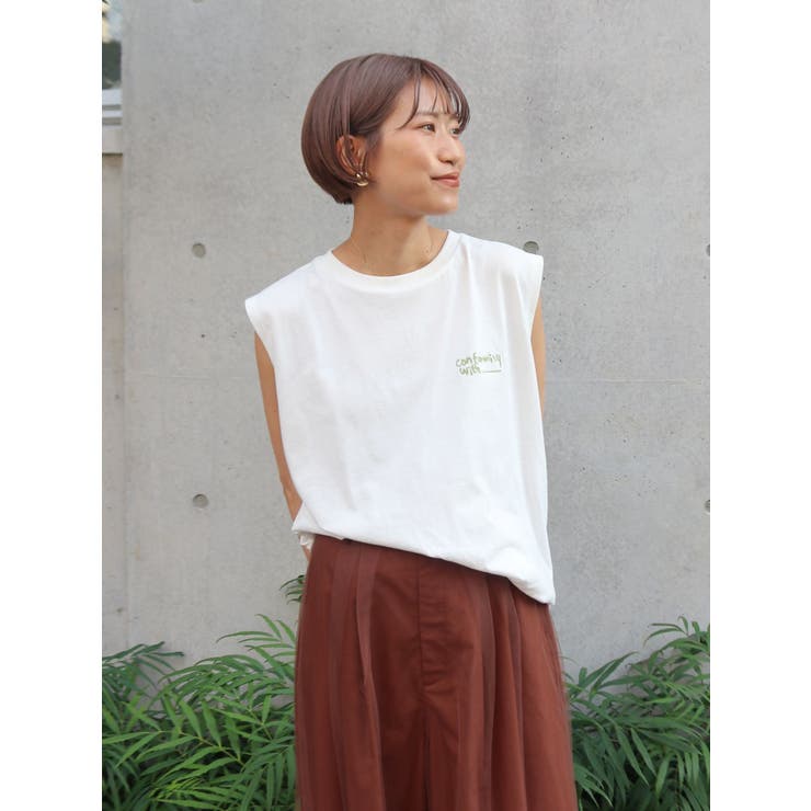 カラーエンブロイダリータンクトップ | Ungrid | 詳細画像1 