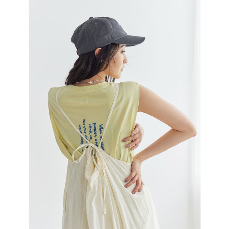 カラーエンブロイダリータンクトップ | Ungrid | 詳細画像2 