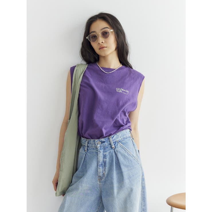 カラーエンブロイダリータンクトップ | Ungrid | 詳細画像7 