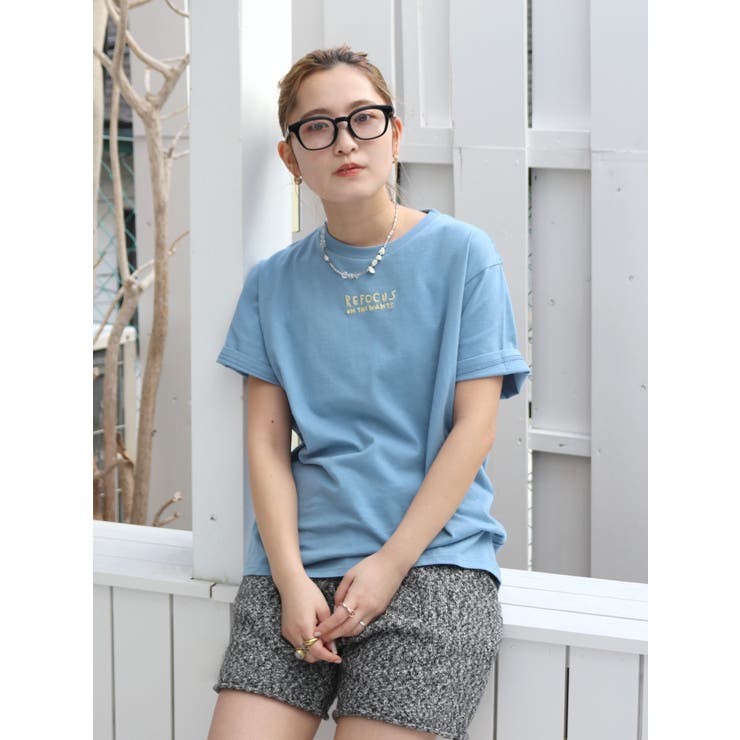 WEB限定】ワンポイントエンブロイダリーロゴTee[品番