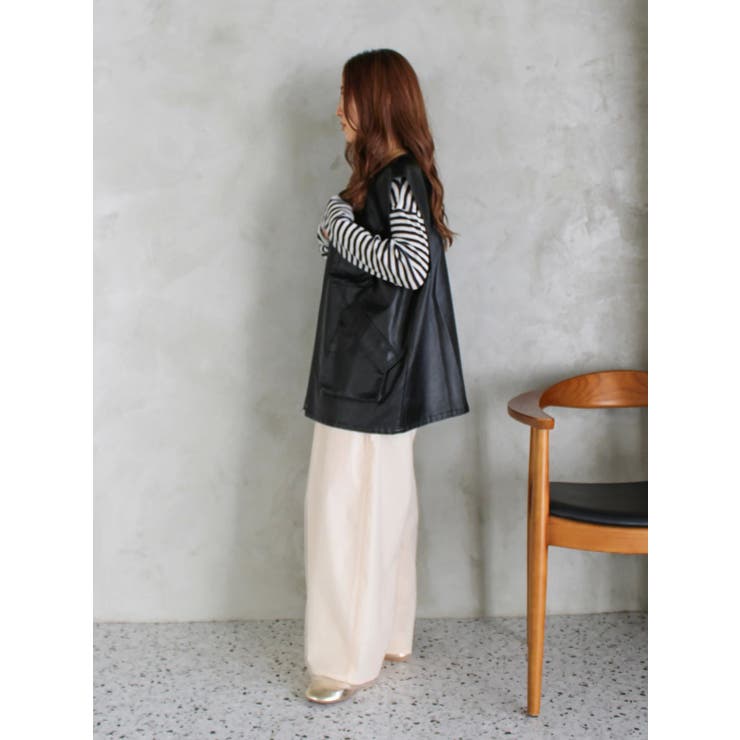 フェイクレザーベスト | Ungrid | 詳細画像14