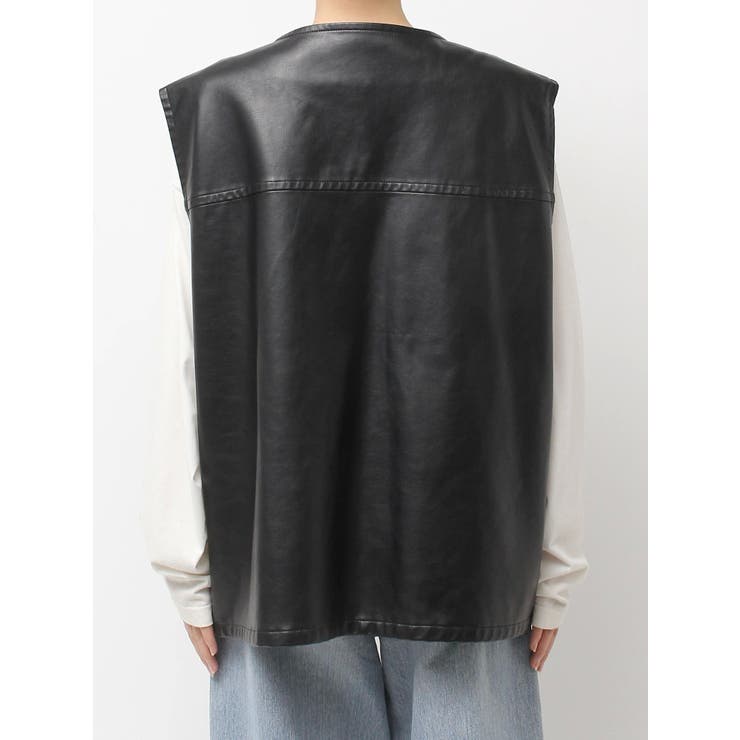 フェイクレザーベスト | Ungrid | 詳細画像17