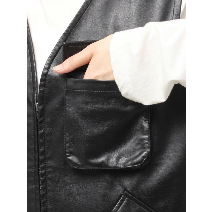 フェイクレザーベスト | Ungrid | 詳細画像20