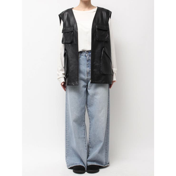 フェイクレザーベスト | Ungrid | 詳細画像25