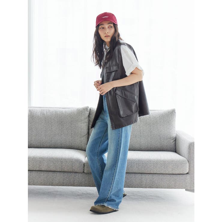 フェイクレザーベスト | Ungrid | 詳細画像9