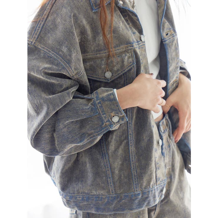 ungrid フロッキー起毛デニムジャケット セール】フロッキー起毛デニムジャケット（デニムジャケット）｜Ungrid