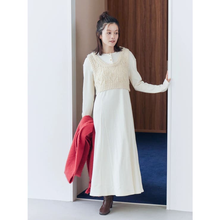 ニットレイヤードワンピース[品番：MKSW0066763]｜Ungrid（アン