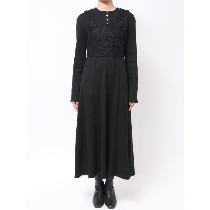 ニットレイヤードワンピース[品番：MKSW0066763]｜Ungrid（アン