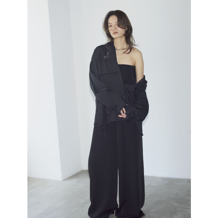 【Htage】サイドオープンベアトップコンビネゾン | Ungrid | 詳細画像1 