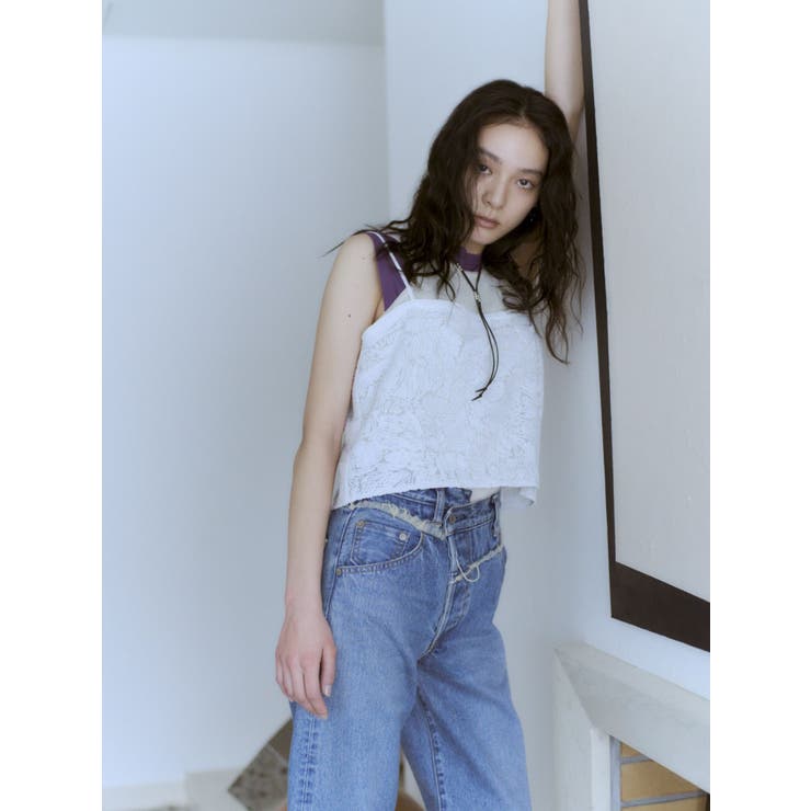 テープ刺繍キャミソール | Ungrid | 詳細画像1 