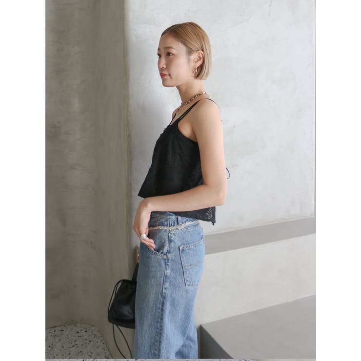 テープ刺繍キャミソール | Ungrid | 詳細画像4 