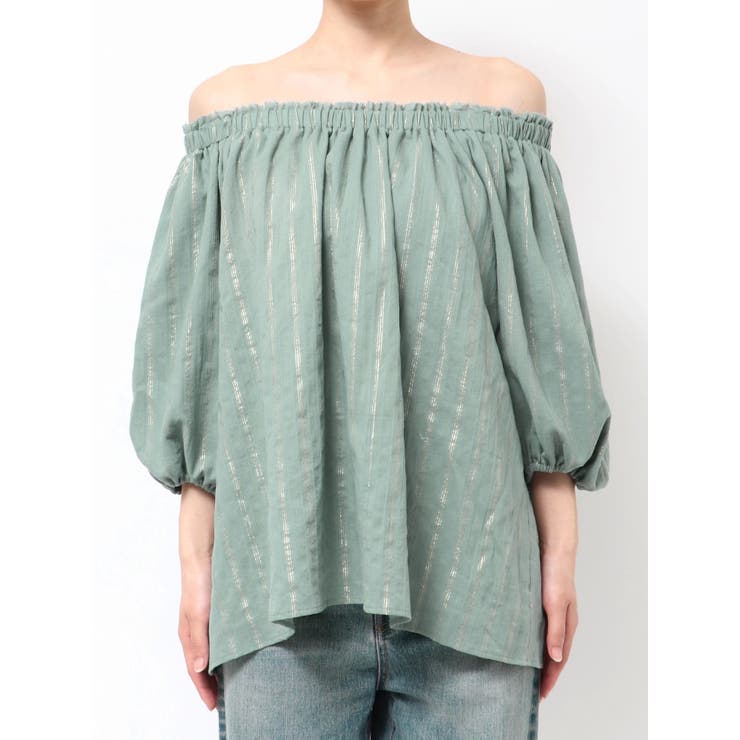 オフショルラメドビーハーフスリーブブラウス | Ungrid | 詳細画像21 