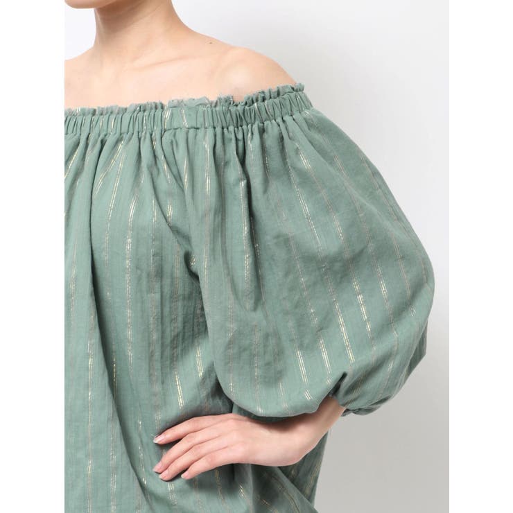 オフショルラメドビーハーフスリーブブラウス | Ungrid | 詳細画像25 