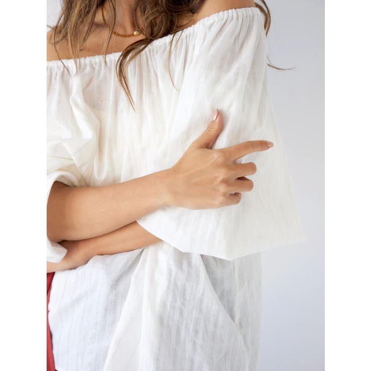 オフショルラメドビーハーフスリーブブラウス | Ungrid | 詳細画像6 