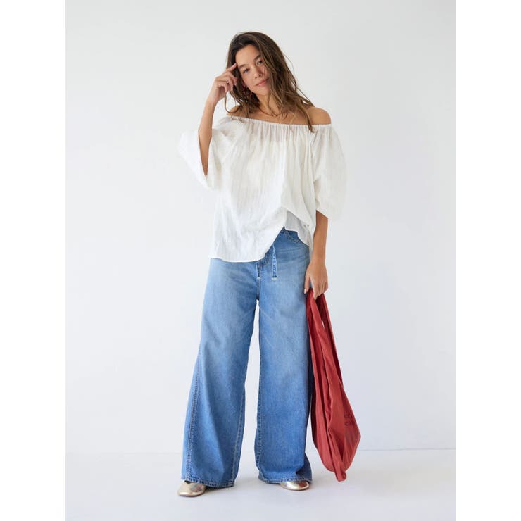 オフショルラメドビーハーフスリーブブラウス | Ungrid | 詳細画像7 