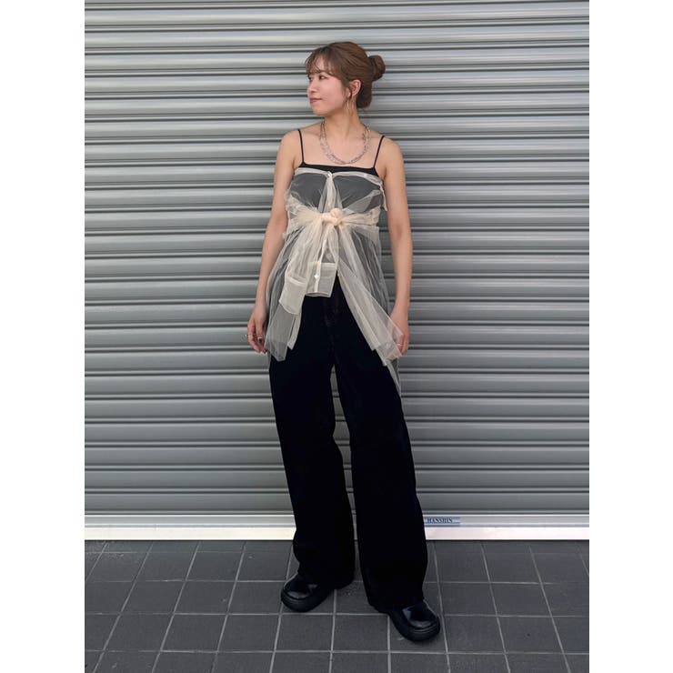 【展示会人気NO.1】チュールレイヤードルーズシャツ | Ungrid | 詳細画像49 