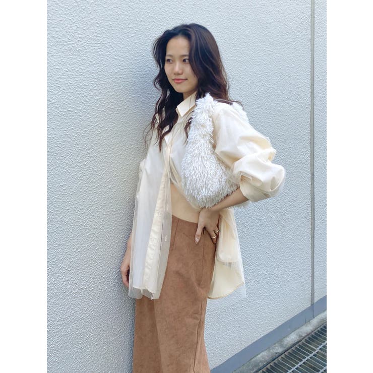 【展示会人気NO.1】チュールレイヤードルーズシャツ | Ungrid | 詳細画像50 